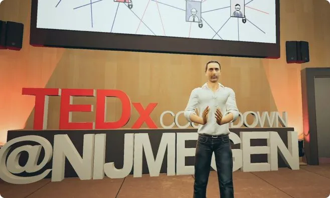 Mark delivered the world’s first TEDx Talk
                        in virtual reality.