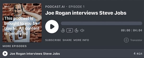 Podcast.ai – a podcast entirely generated by AI