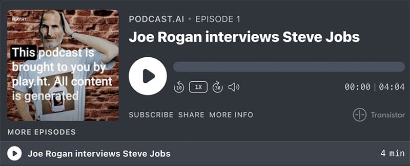 Podcast.ai – a podcast entirely generated by AI